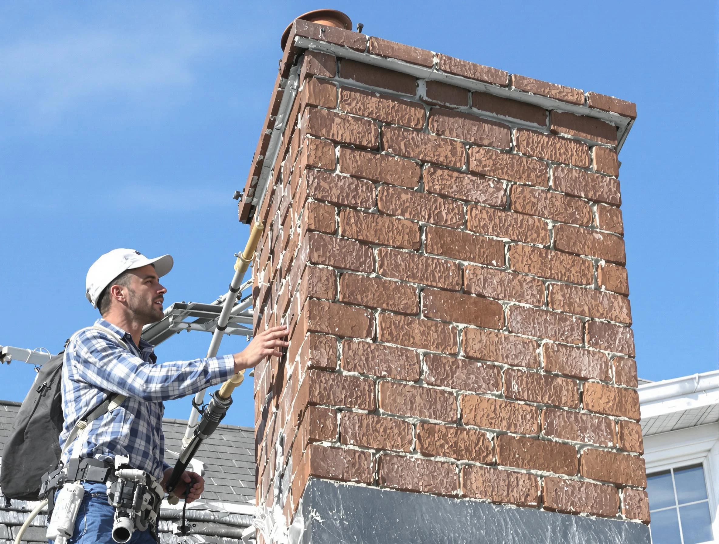 Brickwork for a chimney rebuild by Middletown Chimney Sweep in Middletown, NJ