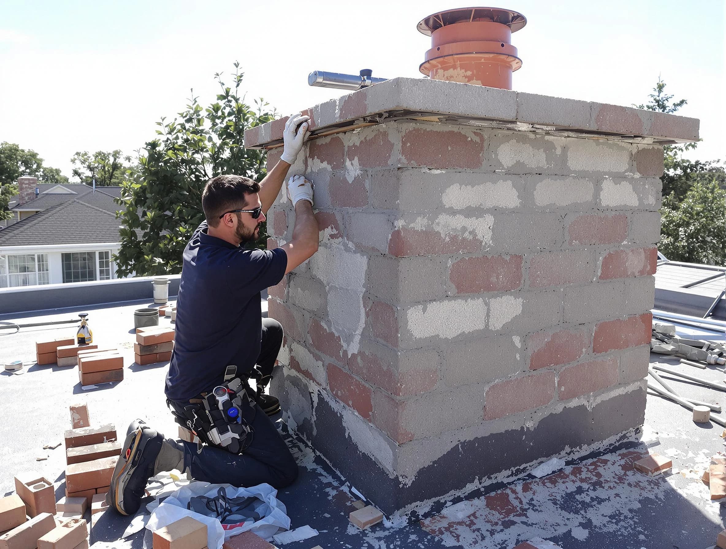 Advanced chimney repair process by Middletown Chimney Sweep in Middletown, NJ