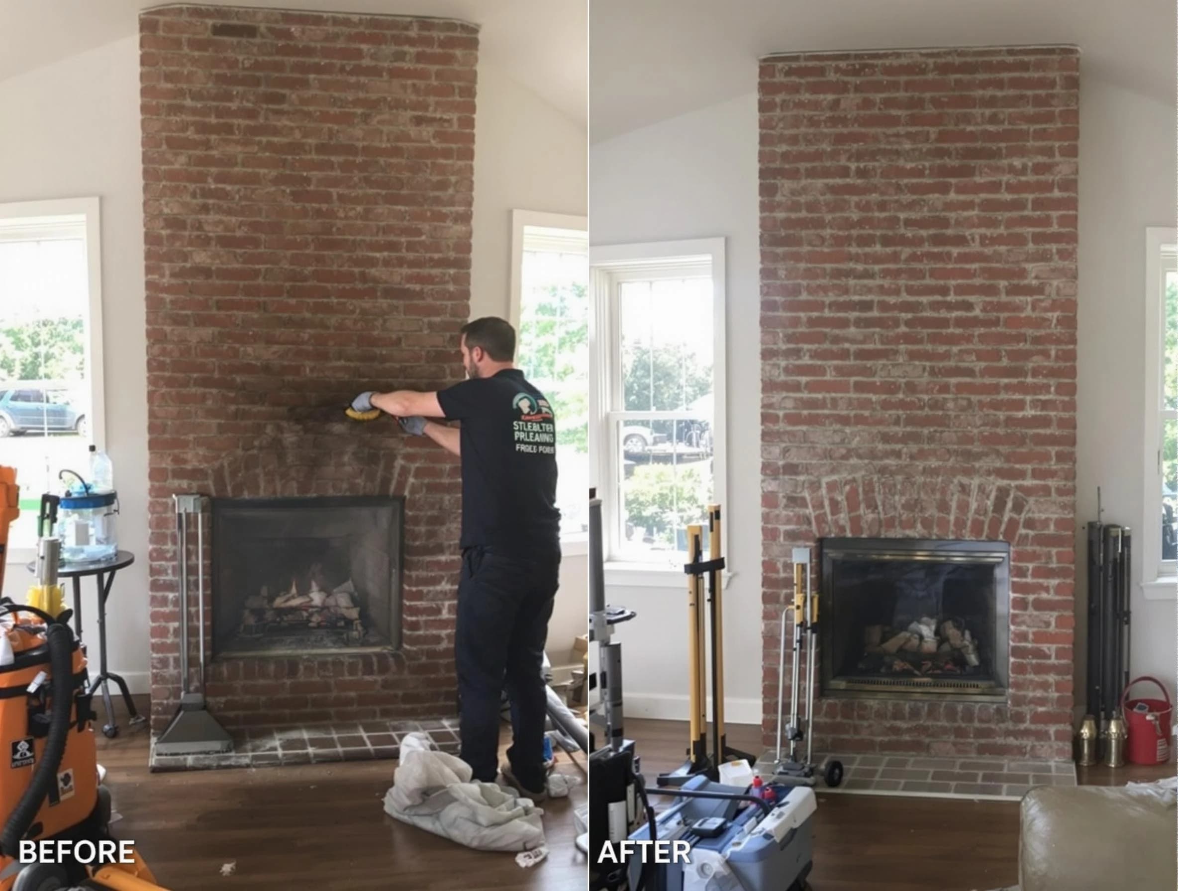 Finished chimney sweeping service by Middletown Chimney Sweep in Middletown, NJ