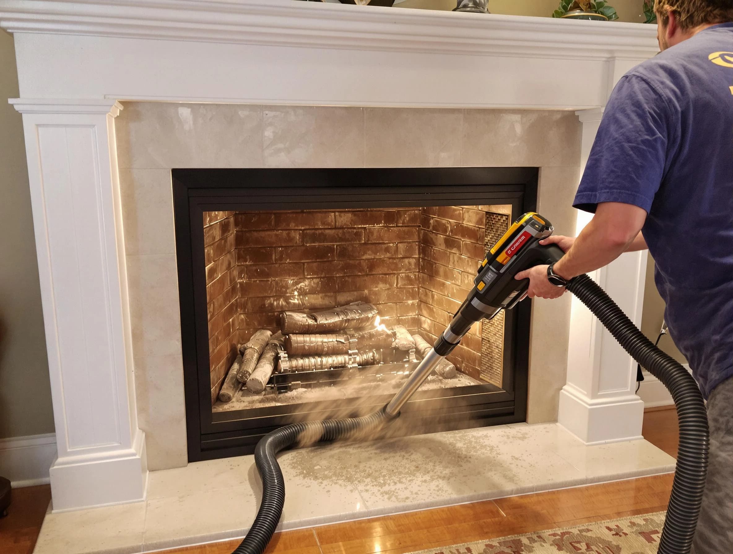 Fireplace cleaning performed by Middletown Chimney Sweep in Middletown, NJ