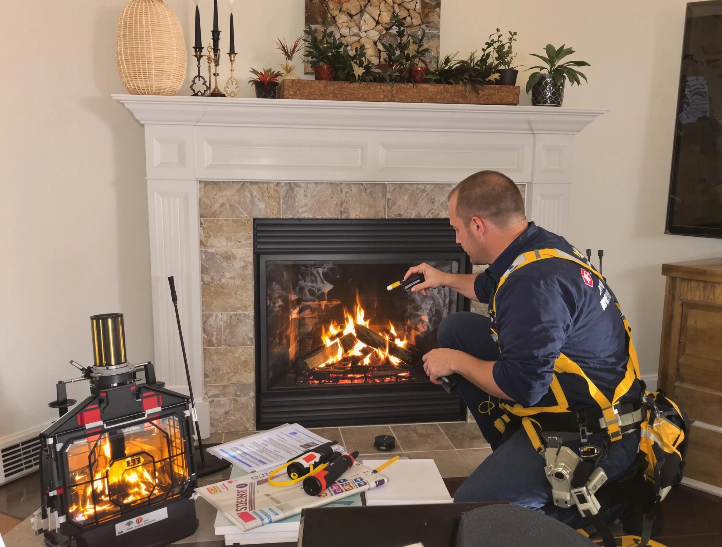 Safety-focused fireplace inspection by Middletown Chimney Sweep in Middletown, NJ